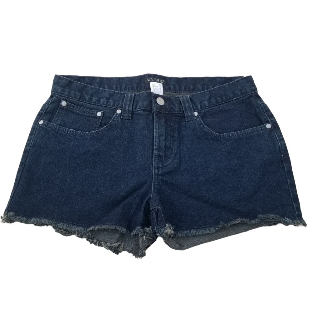 Cutoff Jean Shorts Venus Size 10 Dark Wash Stretch Denim Women's Casual Summer